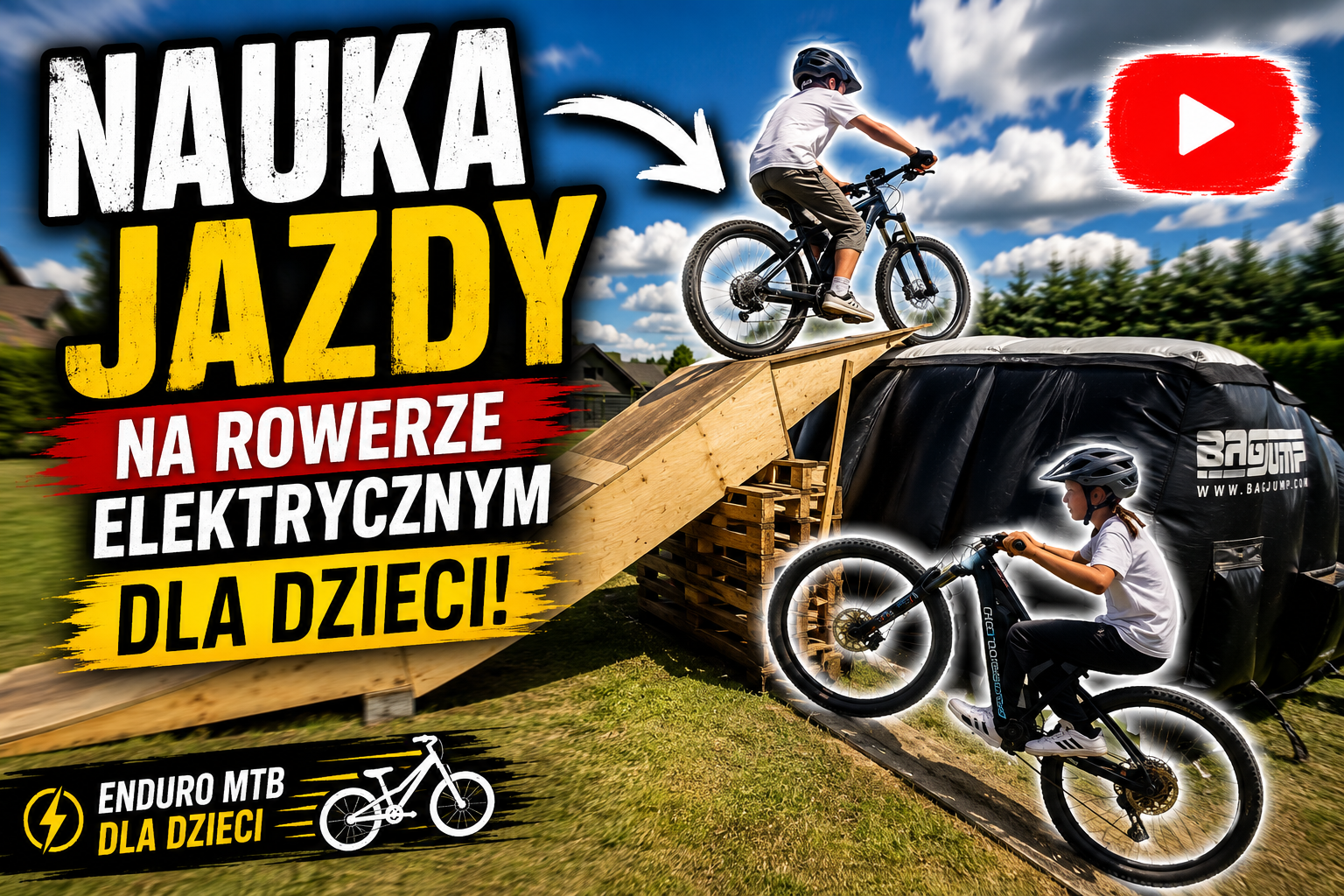 Nauka jazdy na rowerze elektrycznym dla dziecka